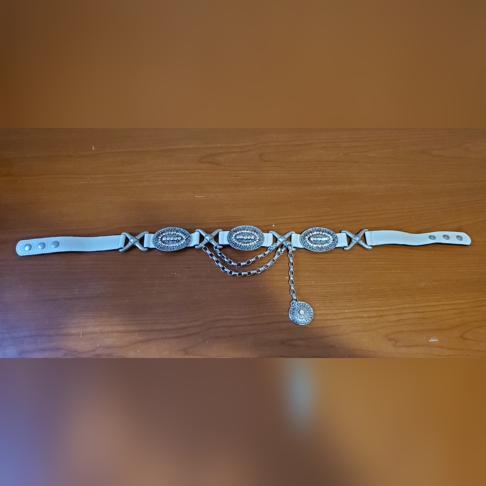 Vintage Leather and Chain Belt